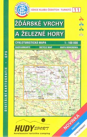 Žďárské vrchy a Železné hory - cyklo 1:100T KČT 11