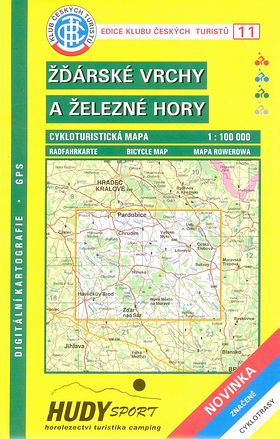 Žďárské vrchy a Železné hory - cyklo 1:100T KČT 11